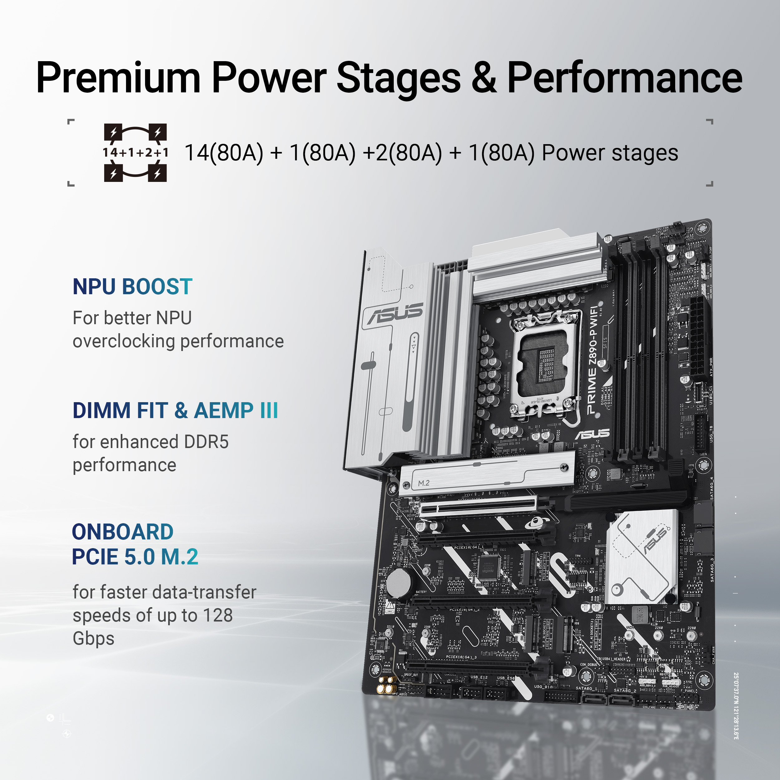 A large marketing image providing additional information about the product ASUS PRIME Z890-P WiFi-CSM LGA1851 ATX Desktop Motherboard - Additional alt info not provided